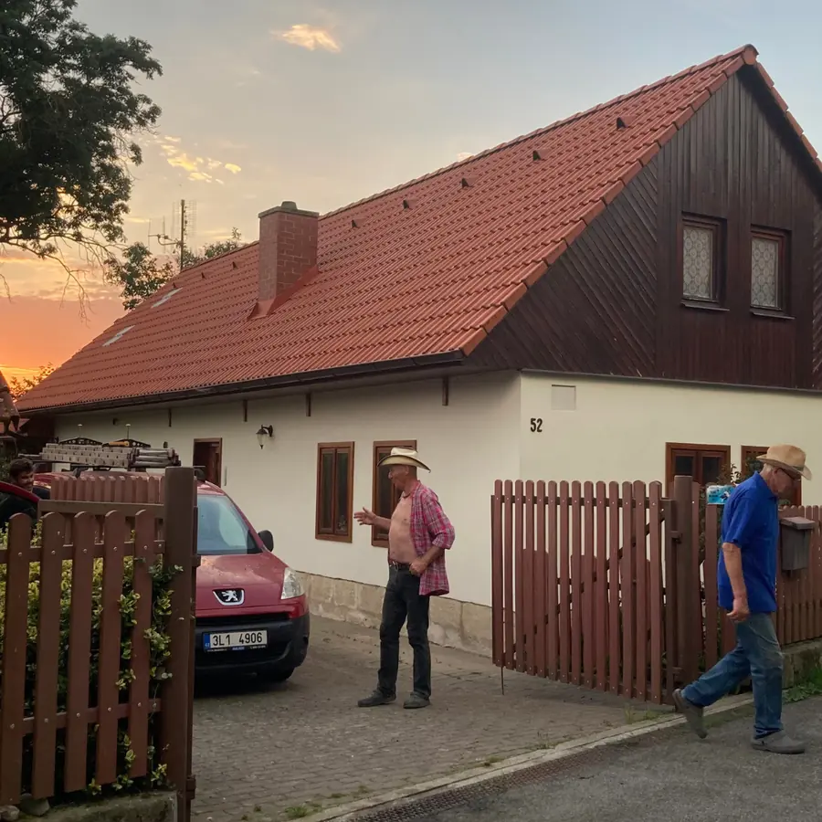 Sedlová střecha po vyčištění a impregnaci, Přepeře